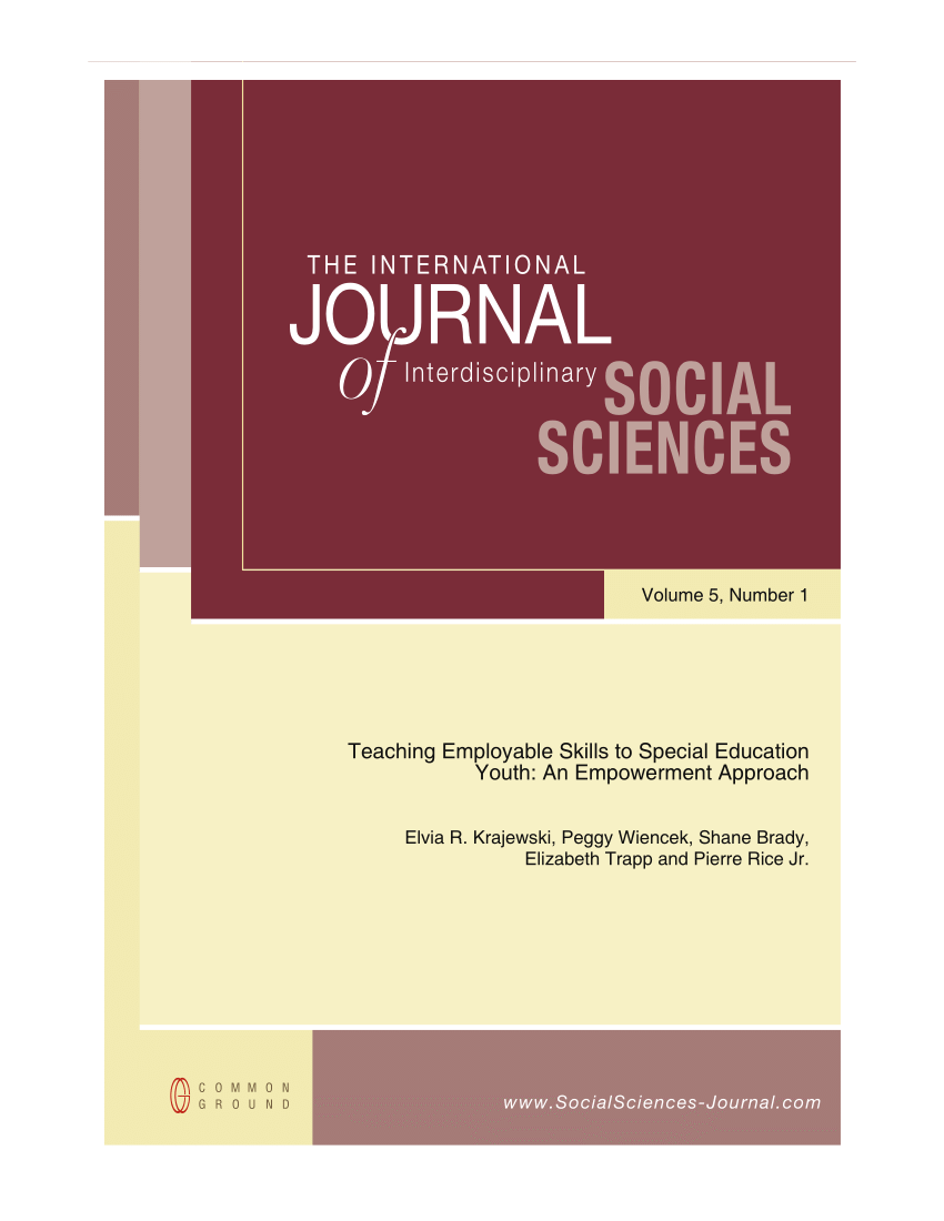 (PDF) International Journal of Interdisciplinary Social