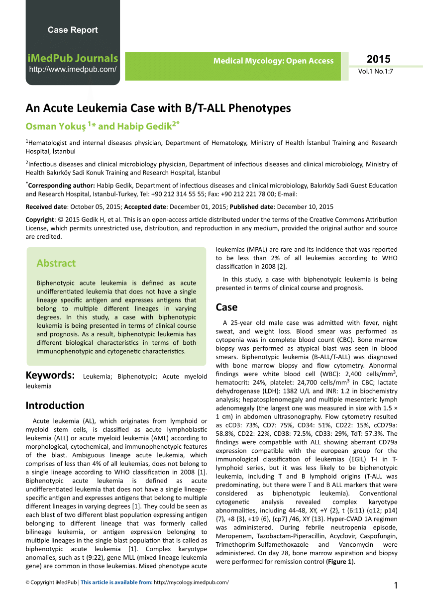 leukemia case study pdf