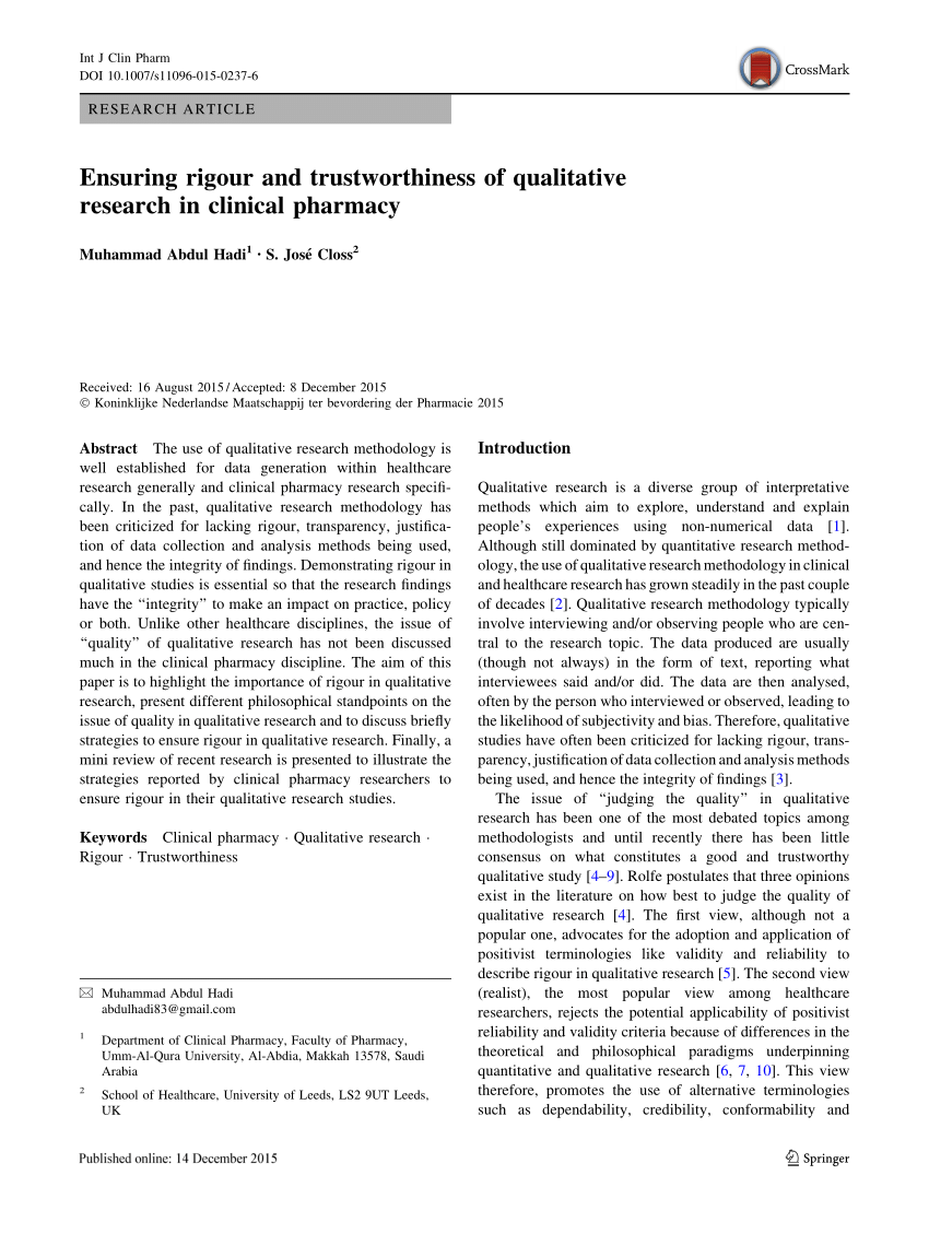 trustworthiness in qualitative research pdf