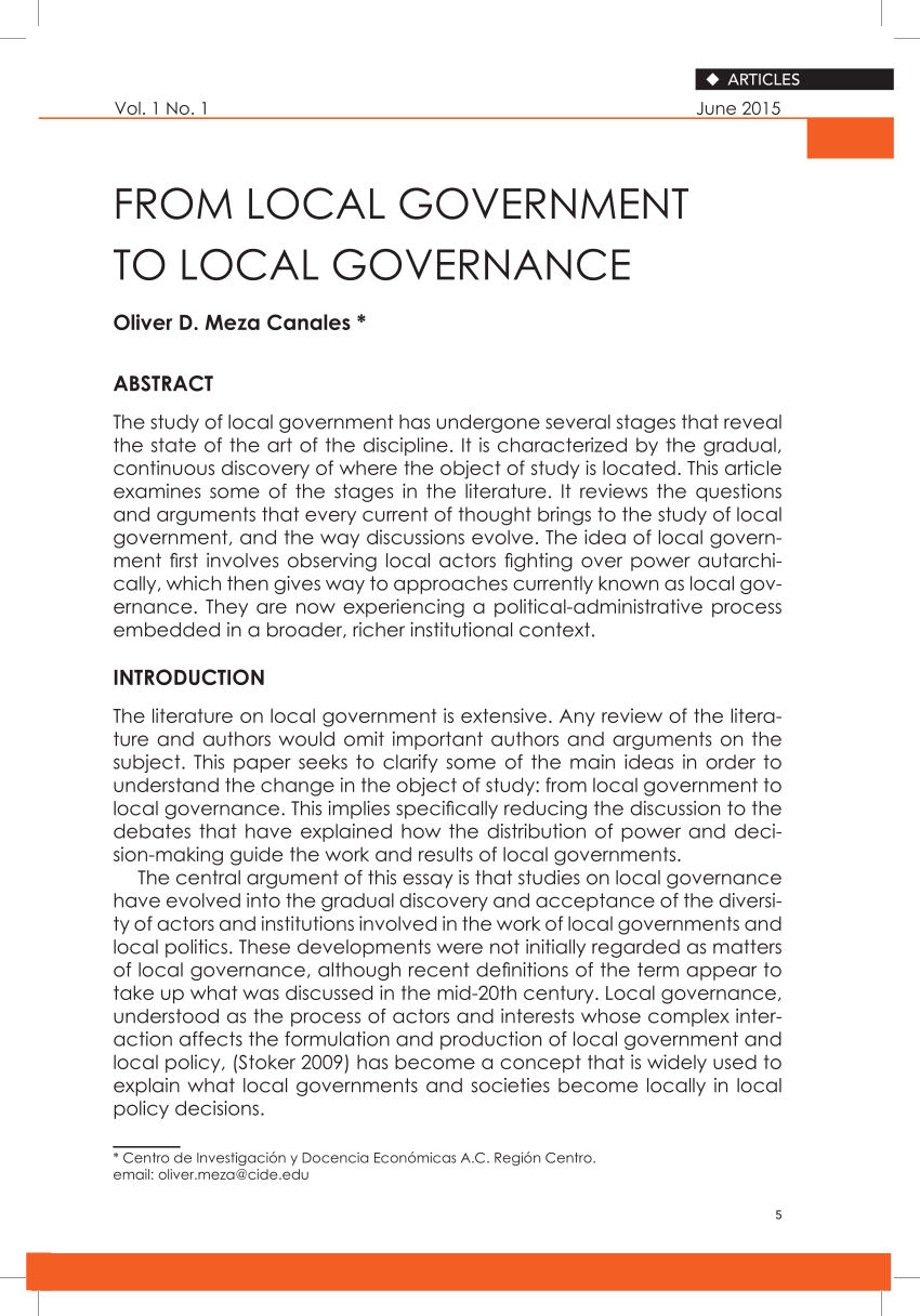 case study of local governance practice