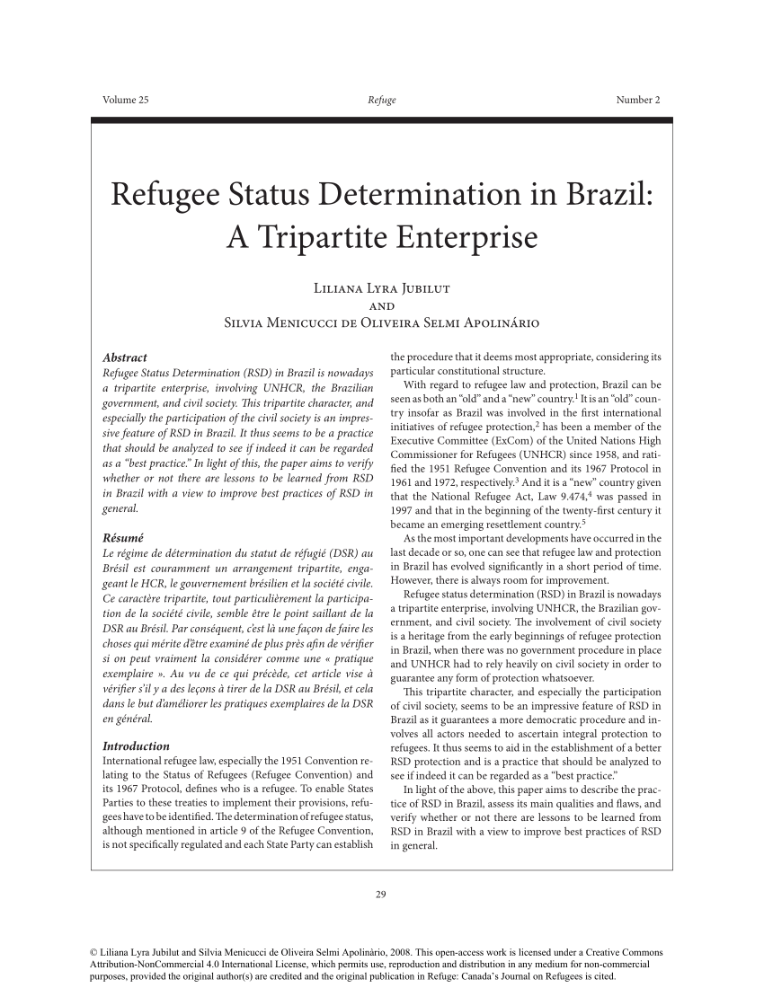 Full article: Refugee recognition in Brazil under Bolsonaro: the