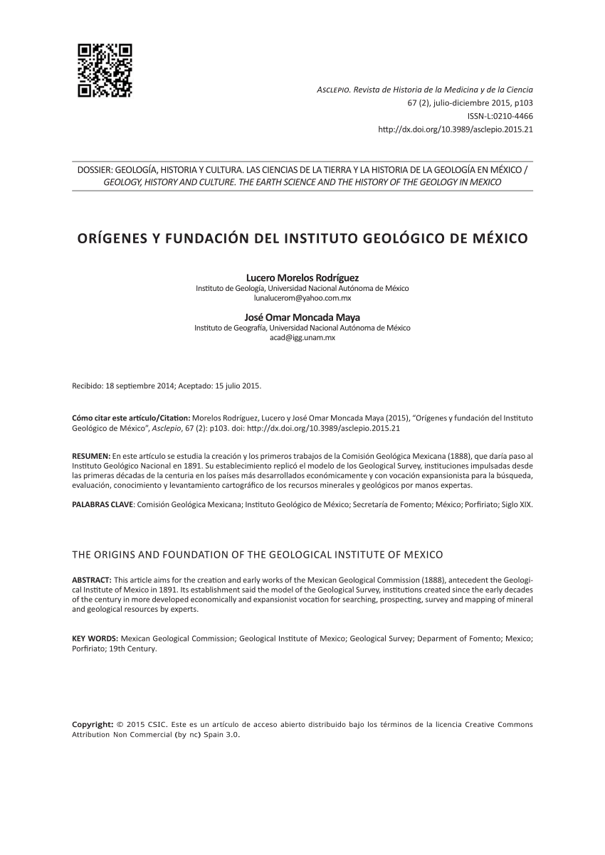 Pdf Orígenes Y Fundación Del Instituto Geológico De México 0812