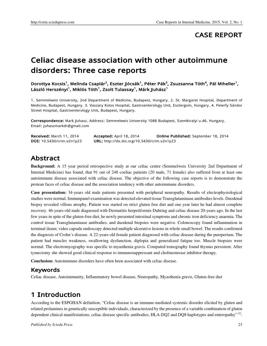 celiac disease case study examples