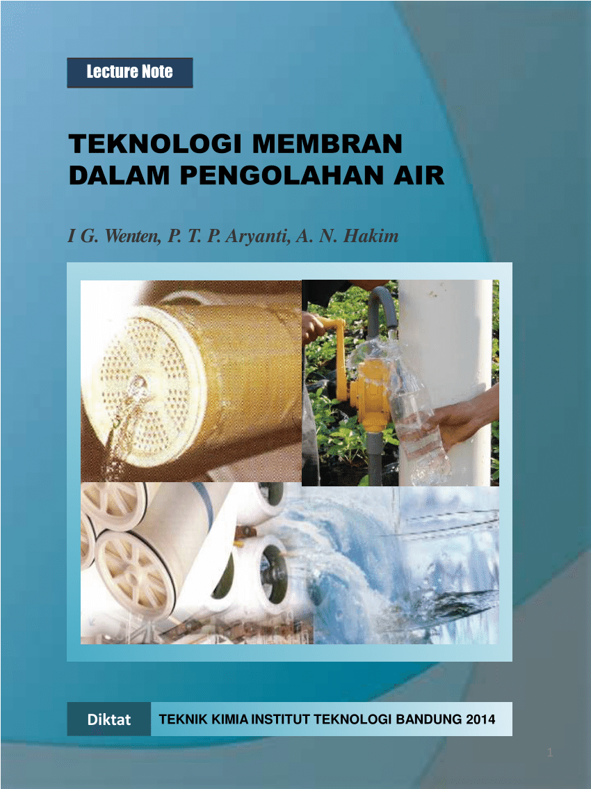 Pdf Teknologi Membran Dalam Pengolahan Air