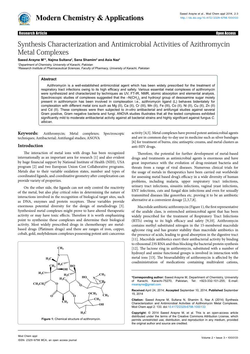 Pdf Synthesis Characterization And Antimicrobial Activities Of