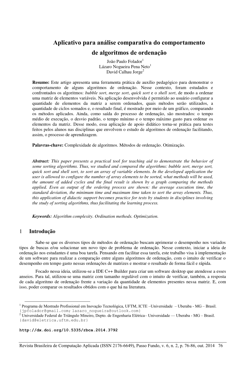 PO (Ordenação - Merge e Quick Sort), PDF, Algoritmos