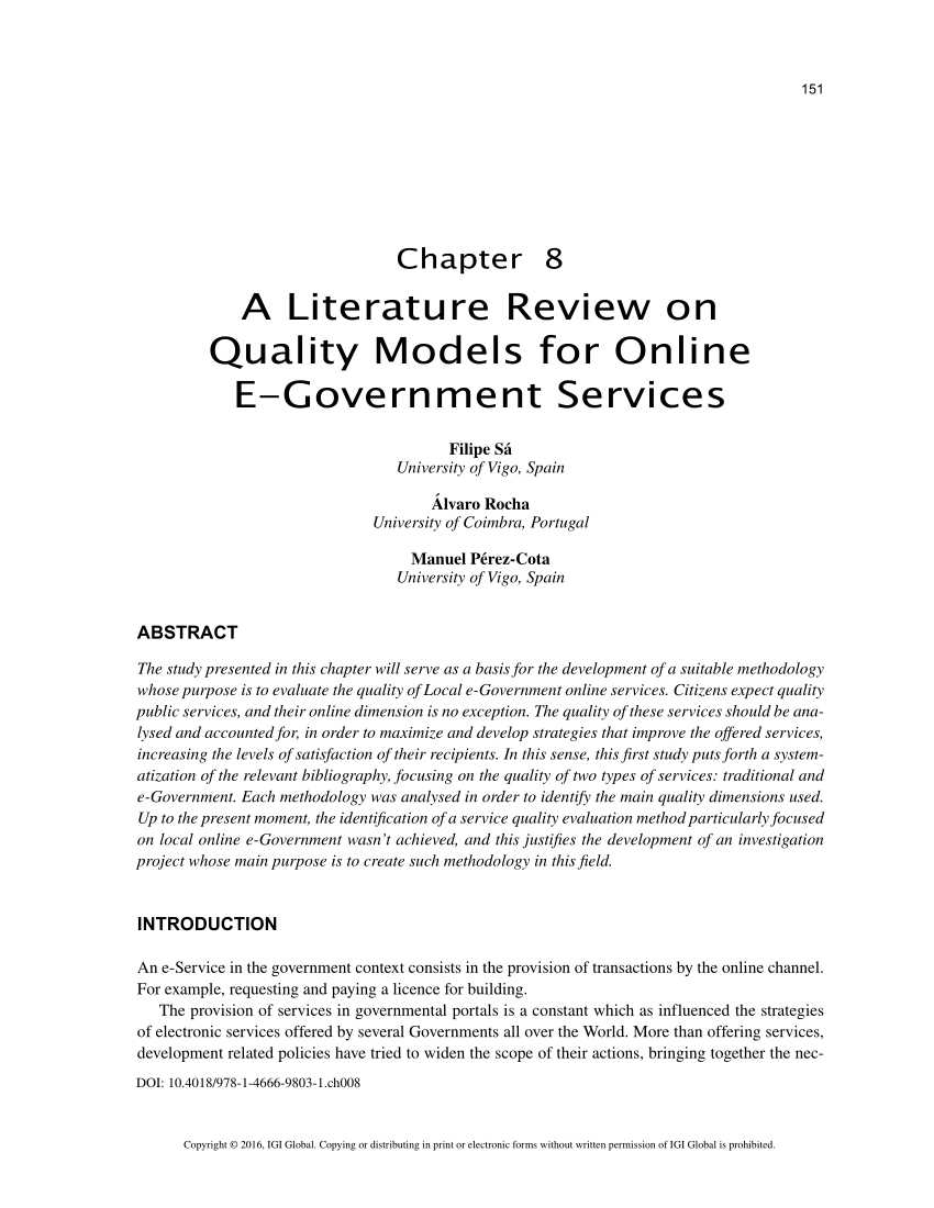 literature review on quality of service