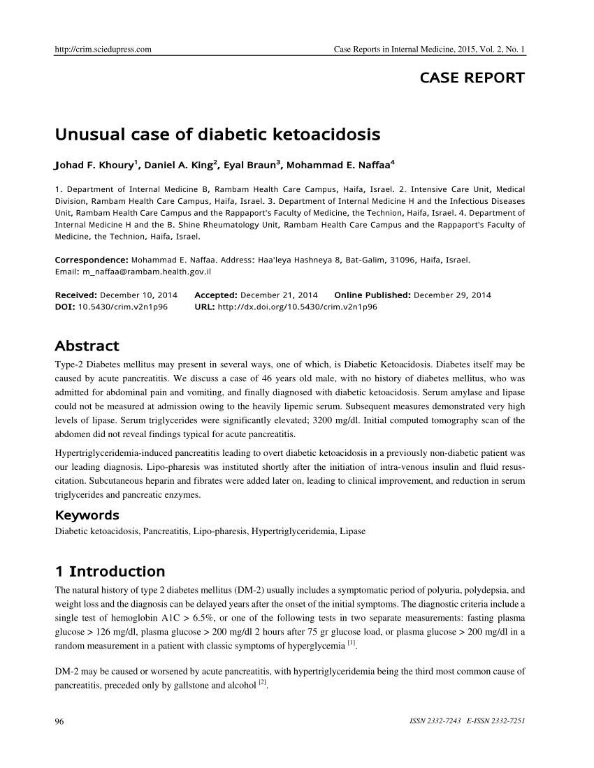 diabetic ketoacidosis case study examples