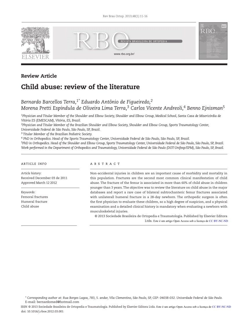 literature review on child abuse