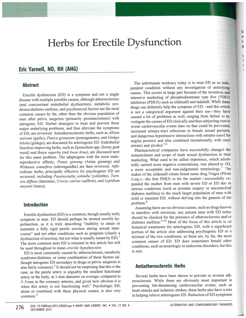 PDF Herbs for Erectile Dysfunction