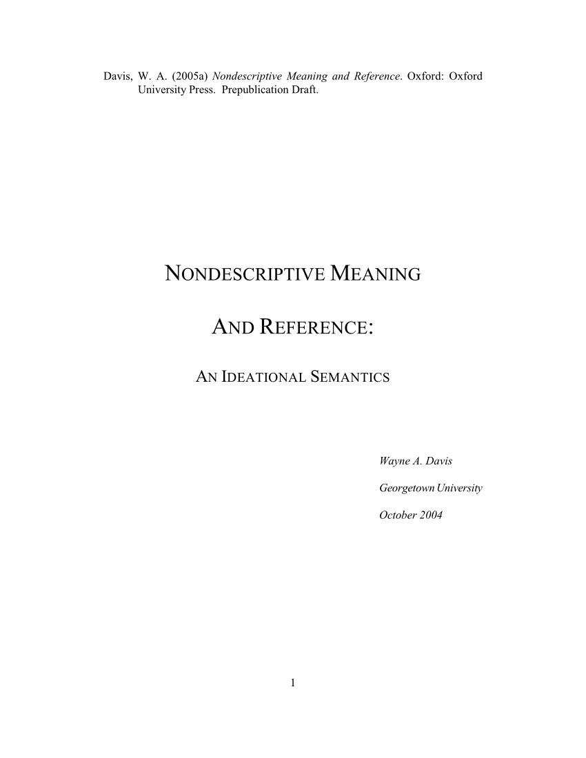 pdf-nondescriptive-meaning-and-reference-an-ideational-semantics