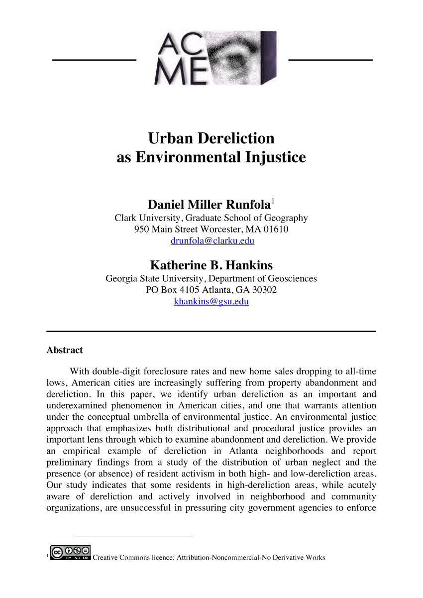 environmental injustice thesis