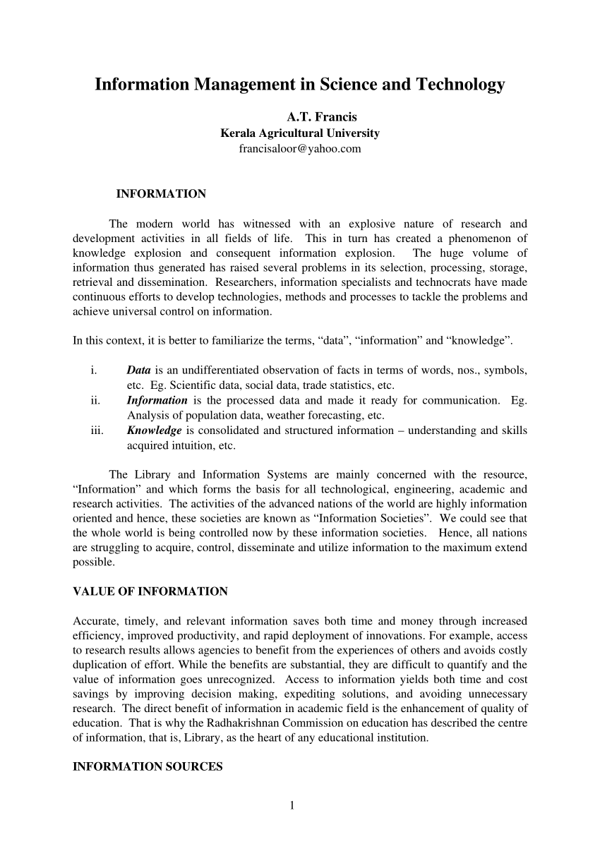 research paper about science and technology pdf
