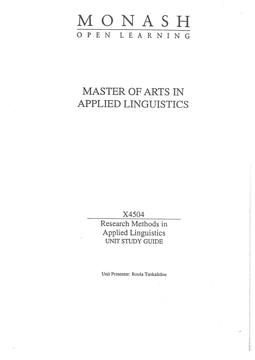 master thesis linguistics pdf