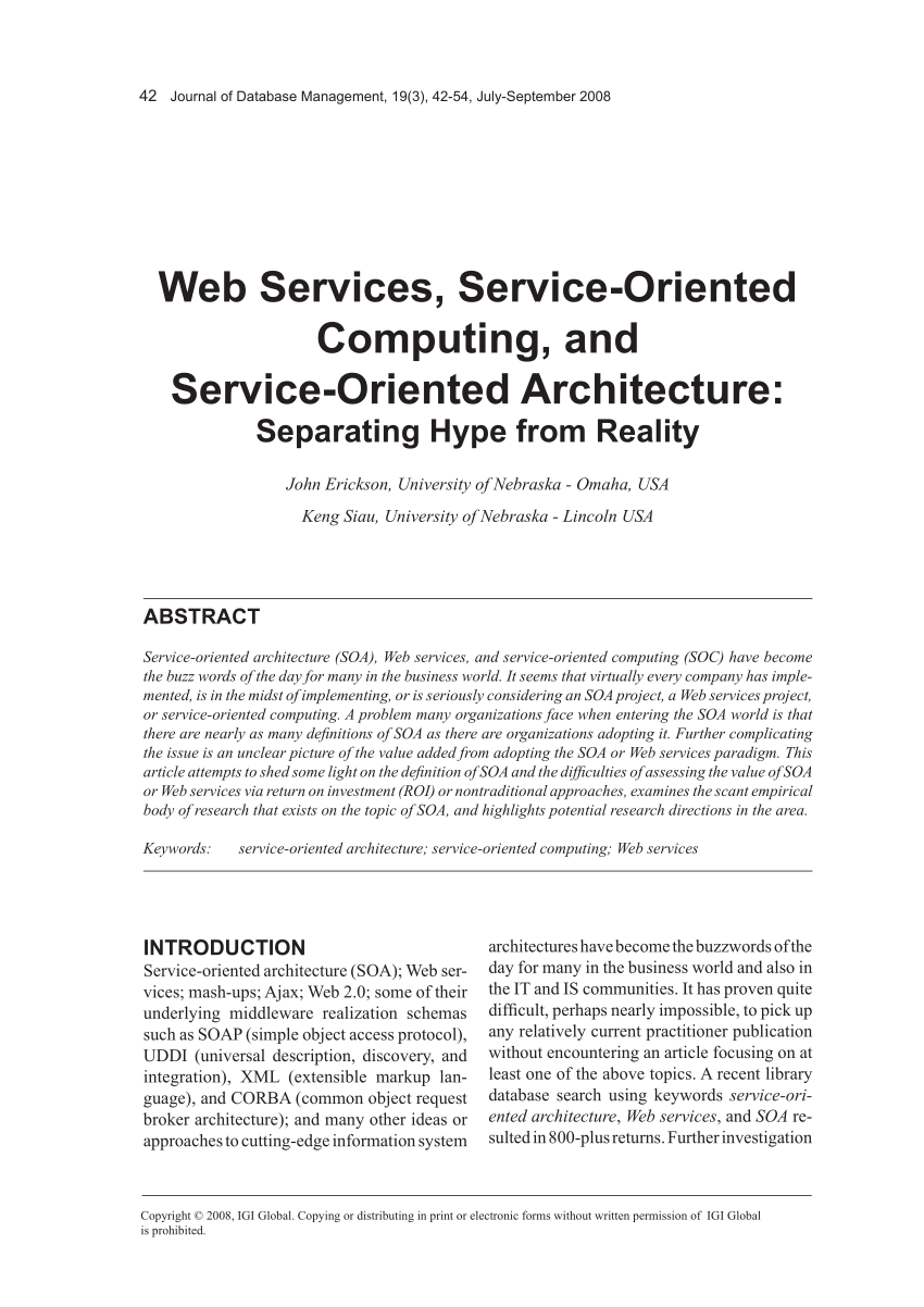 Literature review service oriented architecture