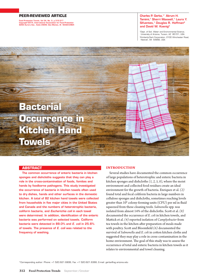 Study: Kitchen Towels Harbor Plenty of Bacteria