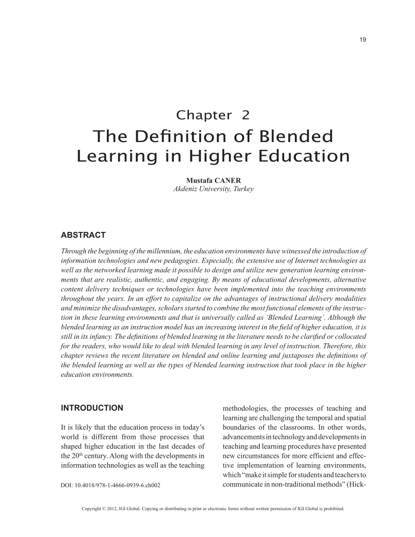 essay about blended learning