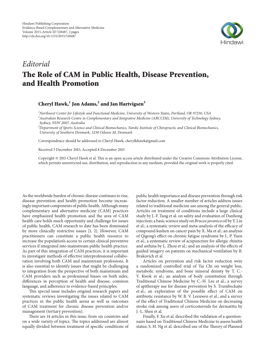The Role Of Public Health And Disease