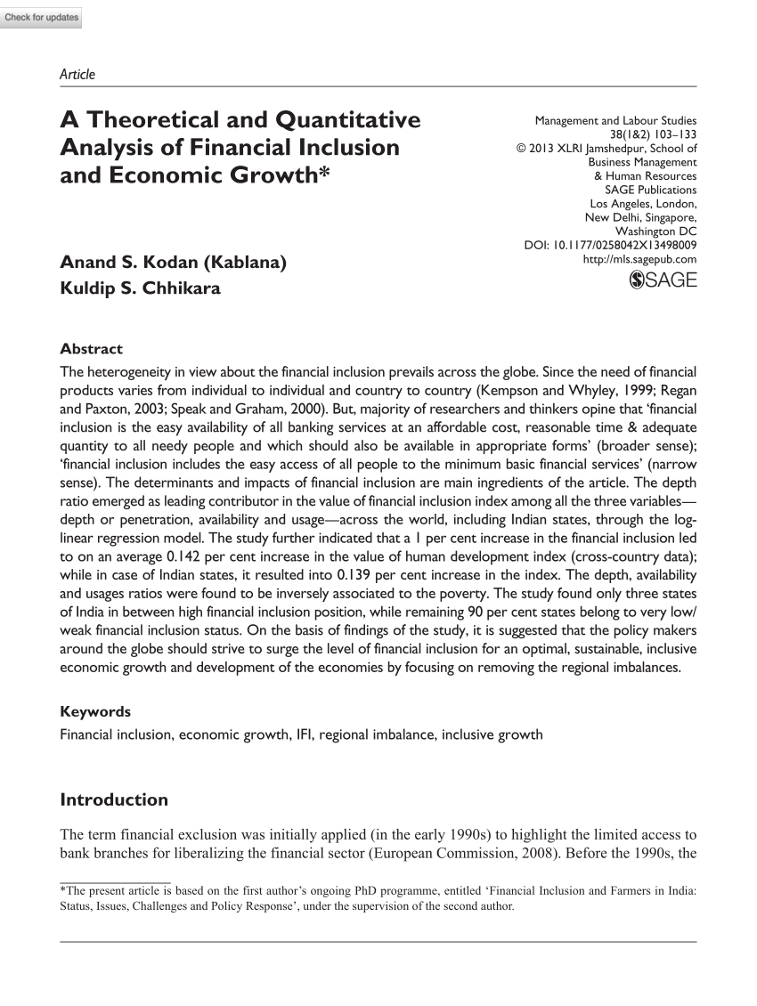 research papers on financial inclusion