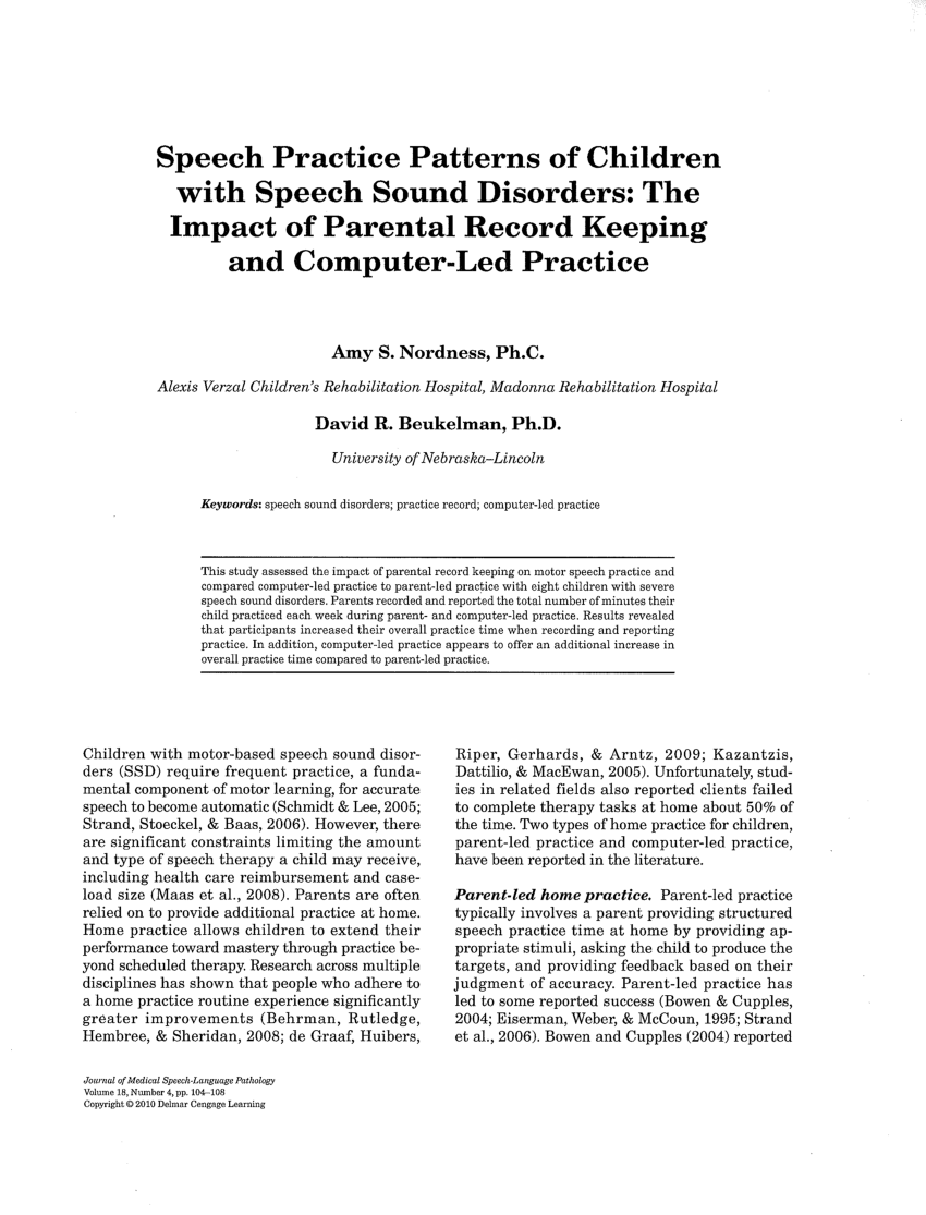 Tabletop Versus Microcomputer Assisted Speech Management - 