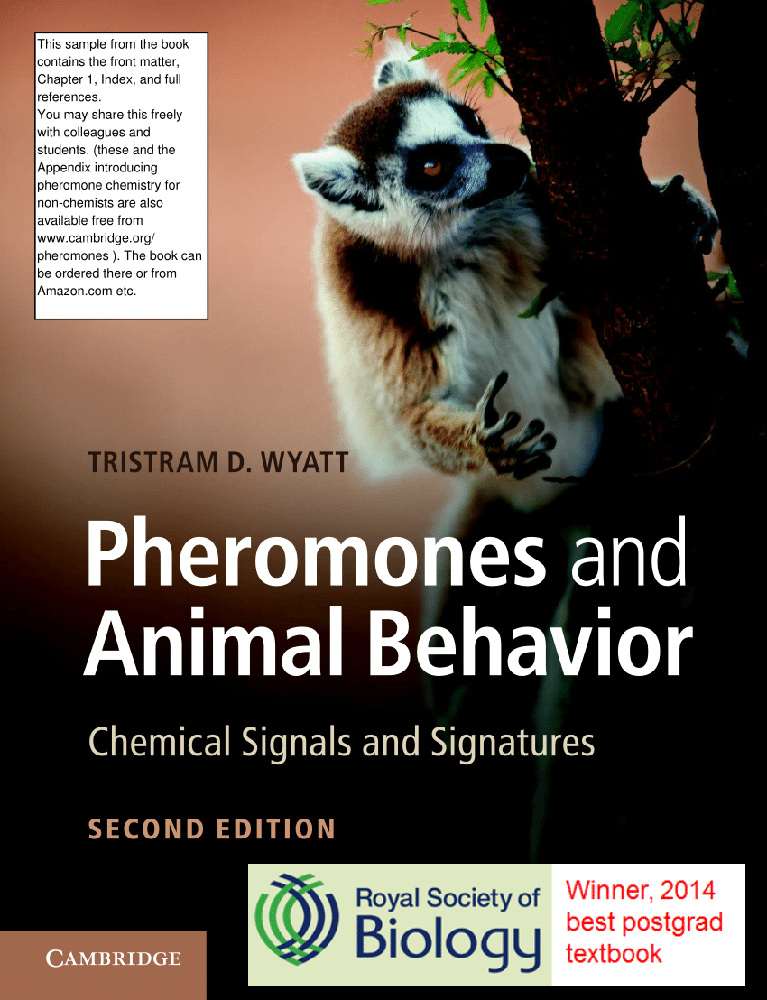 PDF) Pheromones and animal behaviour: communication by smell and taste  (book)