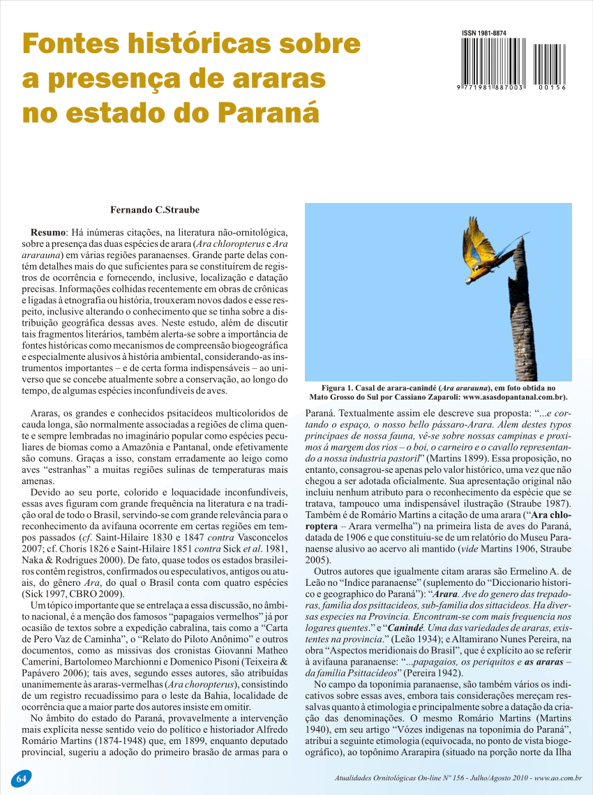 A Arara Yara, que não Era de Araraquara