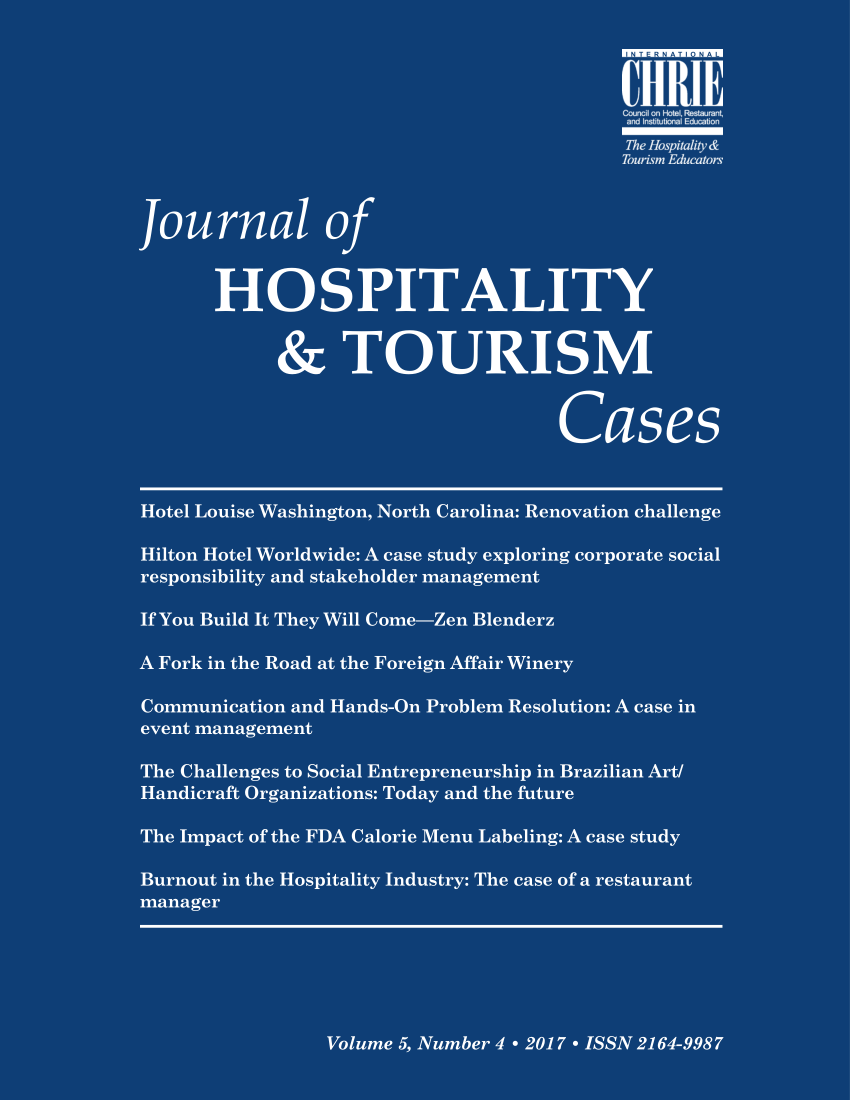 Pdf Burnout In The Hospitality Industry The Case Of A Restaurant