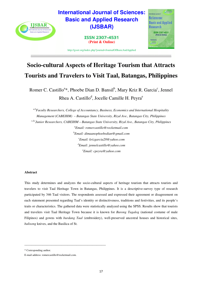 thesis in heritage tourism