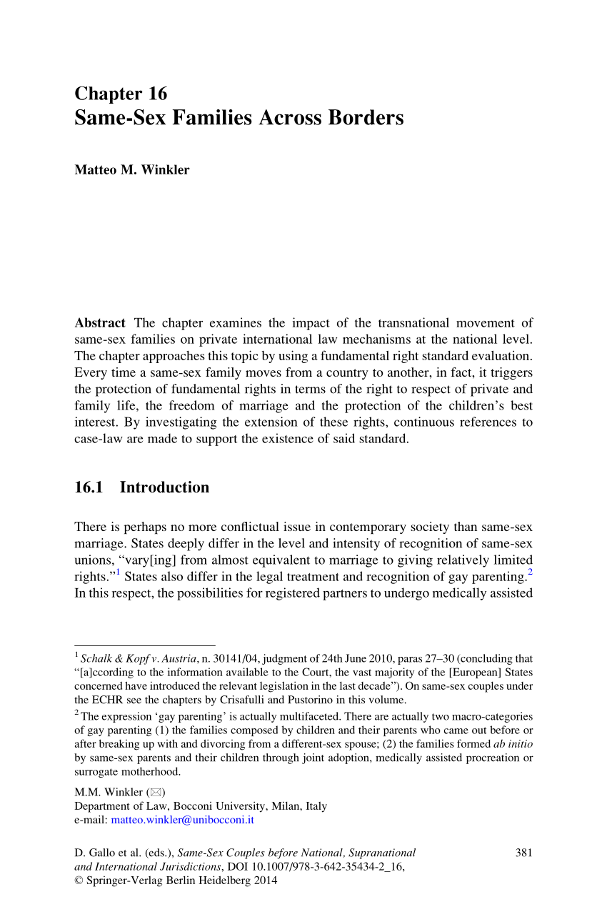 PDF) Same-Sex Families Across Borders