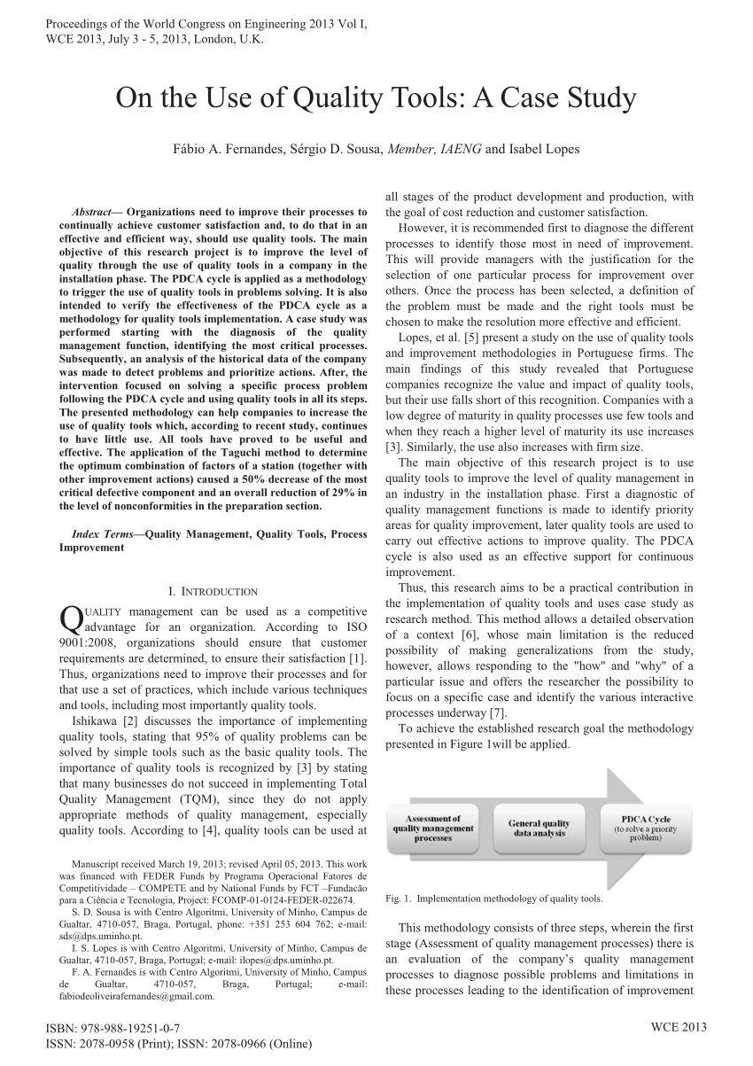 quality control case study pdf