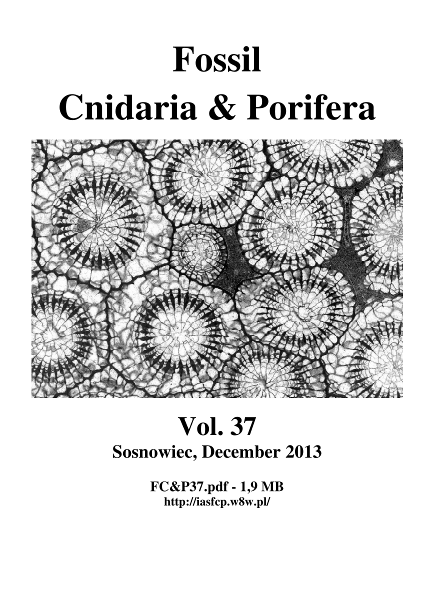 PDF Fossil Cnidaria Porifera 37