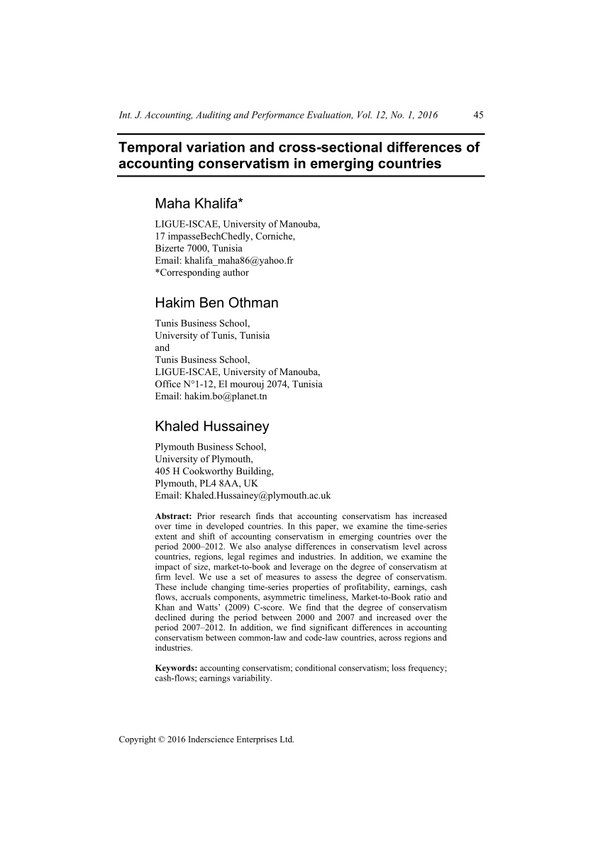 Pdf Temporal Variation And Cross Sectional Differences