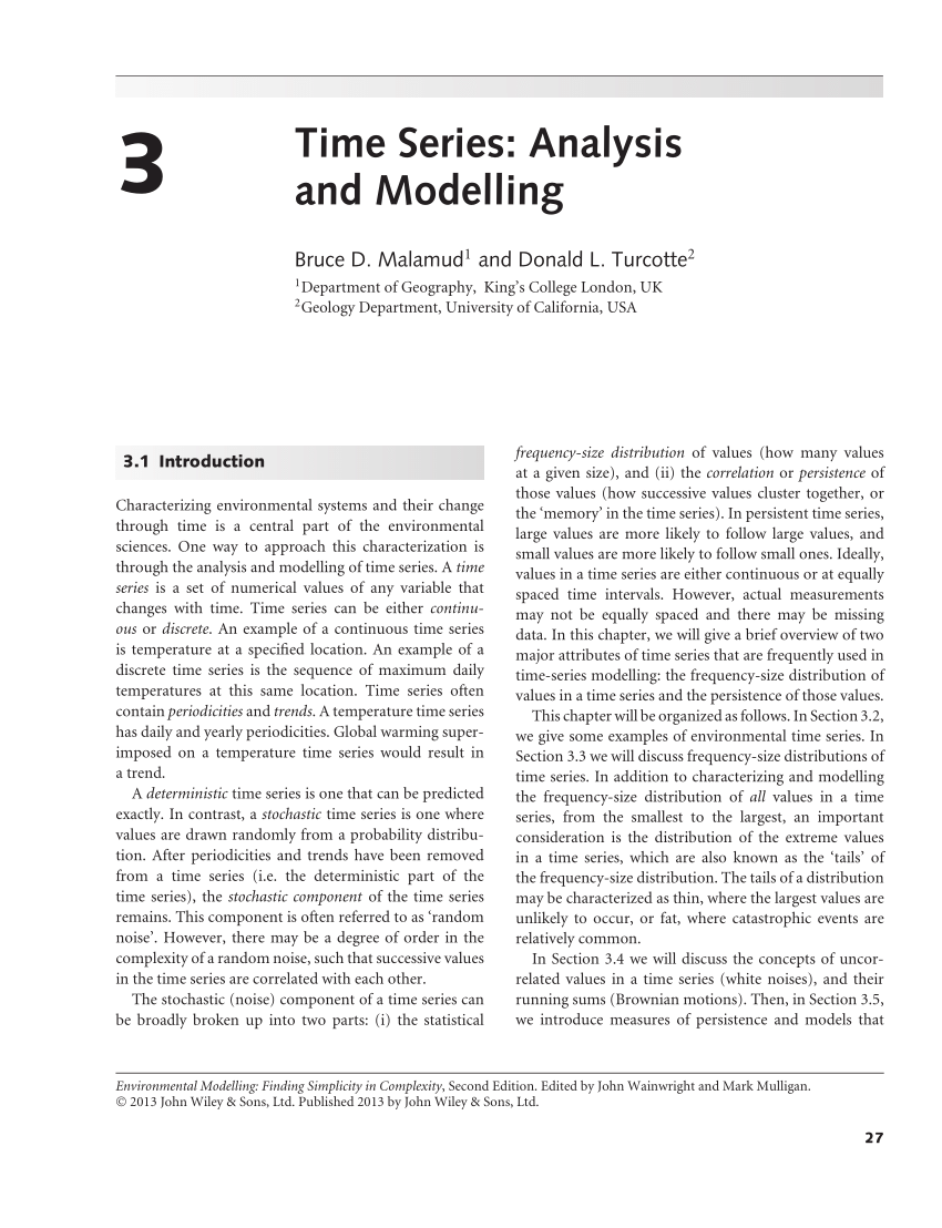 case study on time series analysis