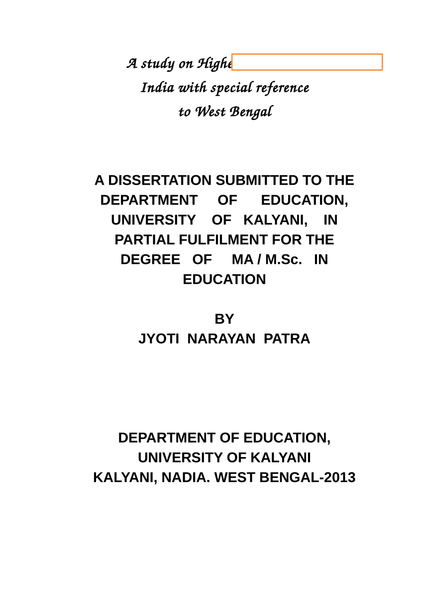 thesis on higher education in india