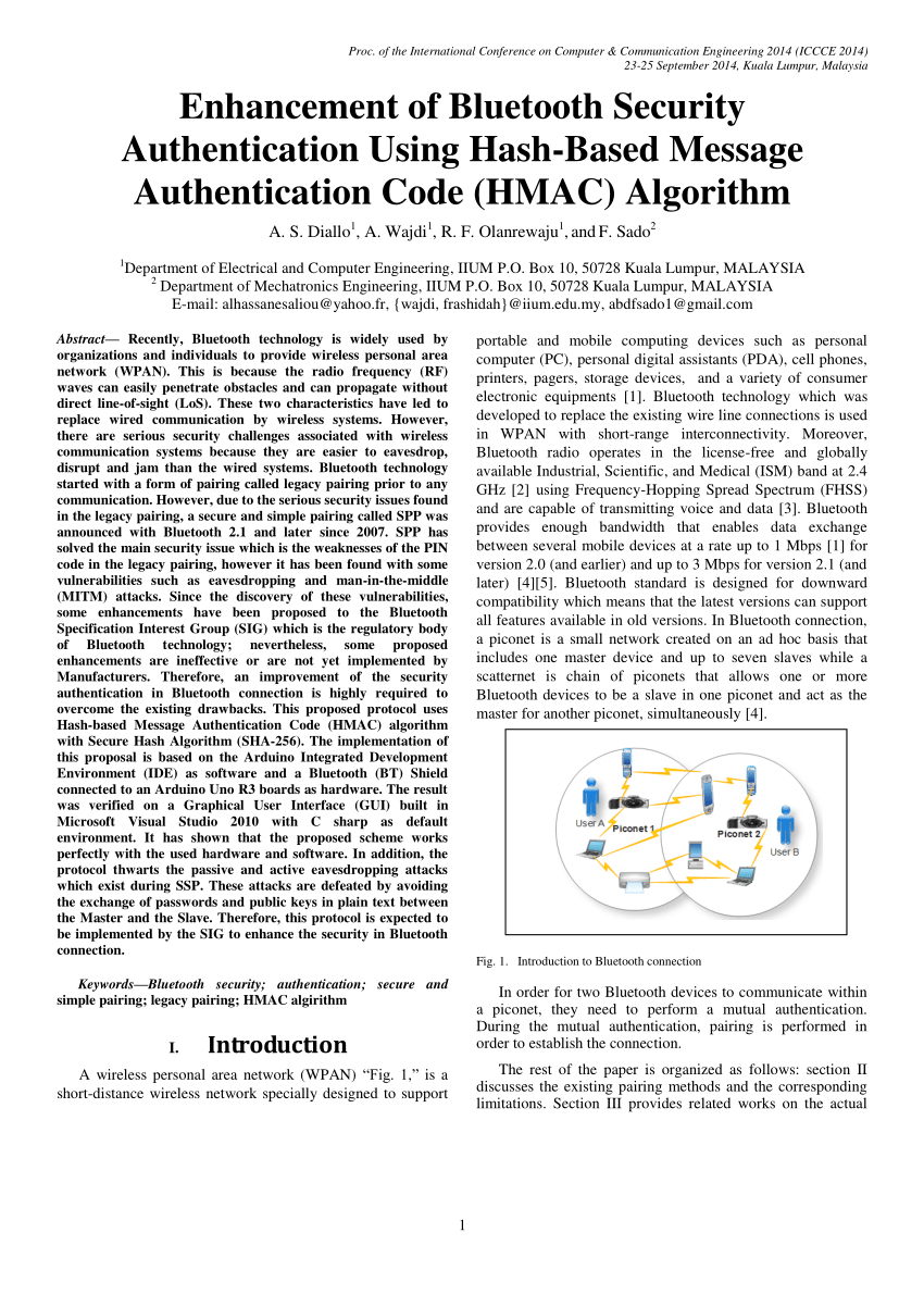 research papers on bluetooth security