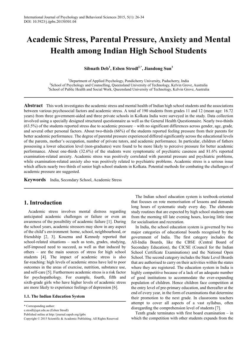 research paper on mental health in schools