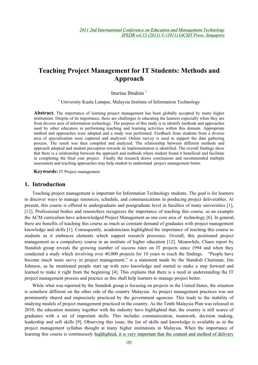 education project management pdf