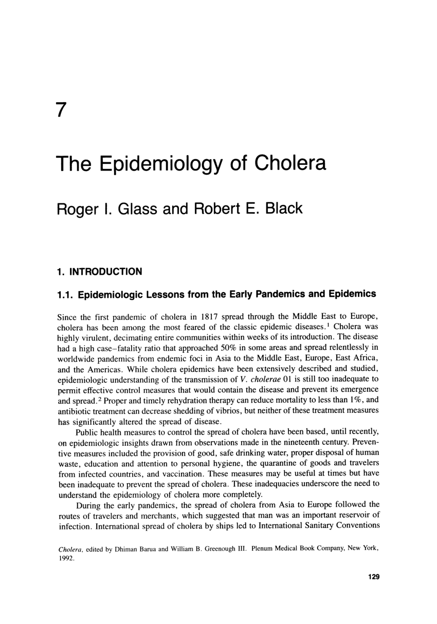 research work on cholera
