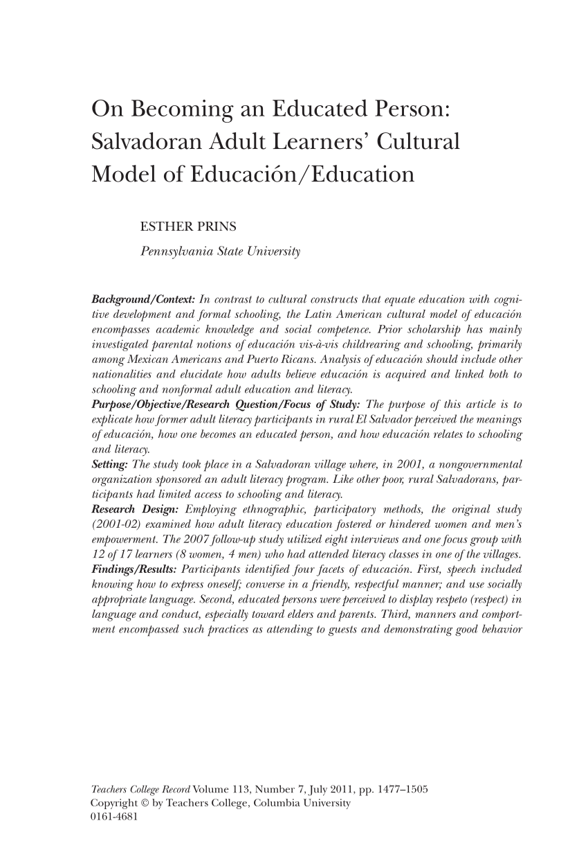 the educated man essay