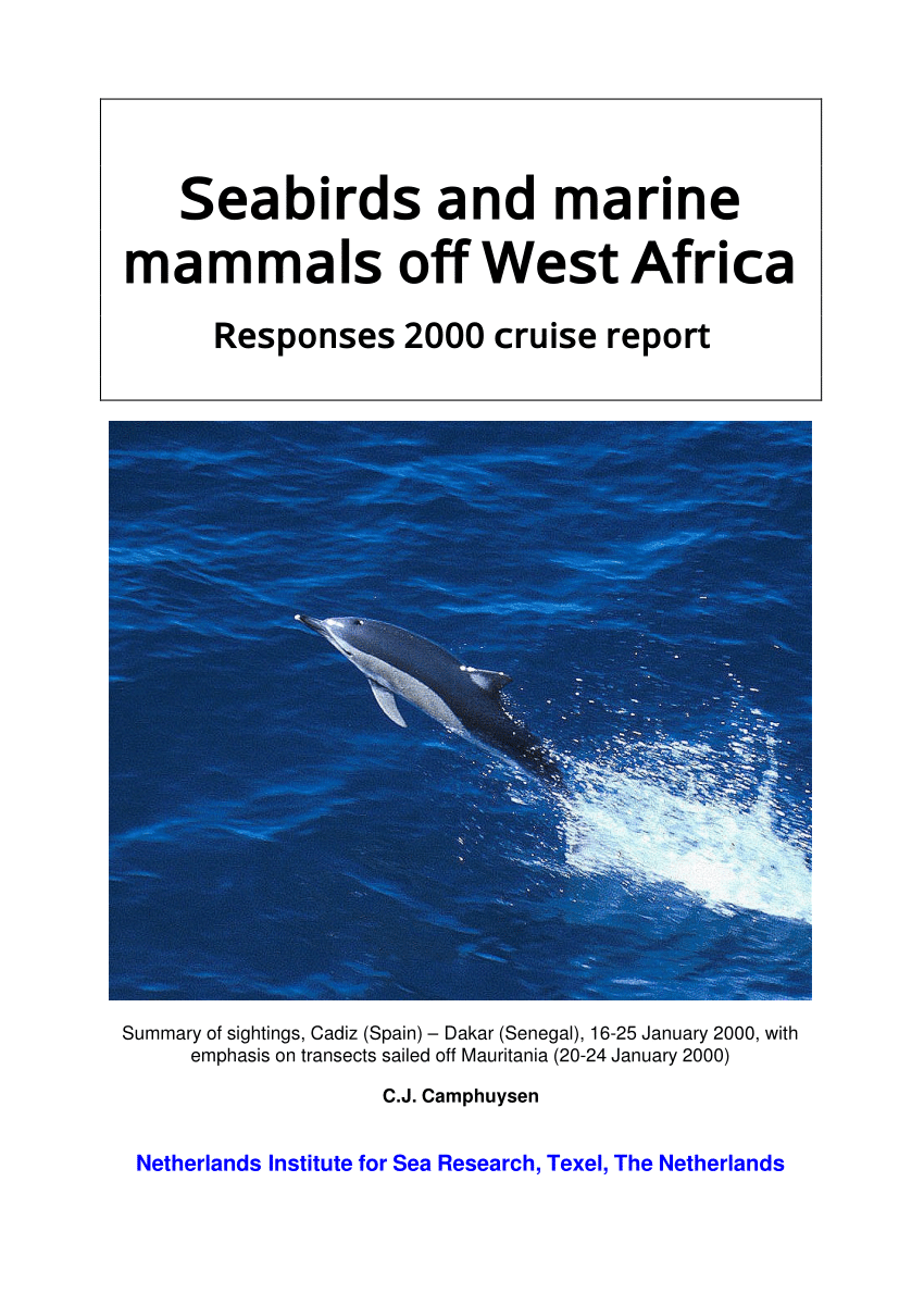 PDF) Seabirds and marine mammals off West Africa
