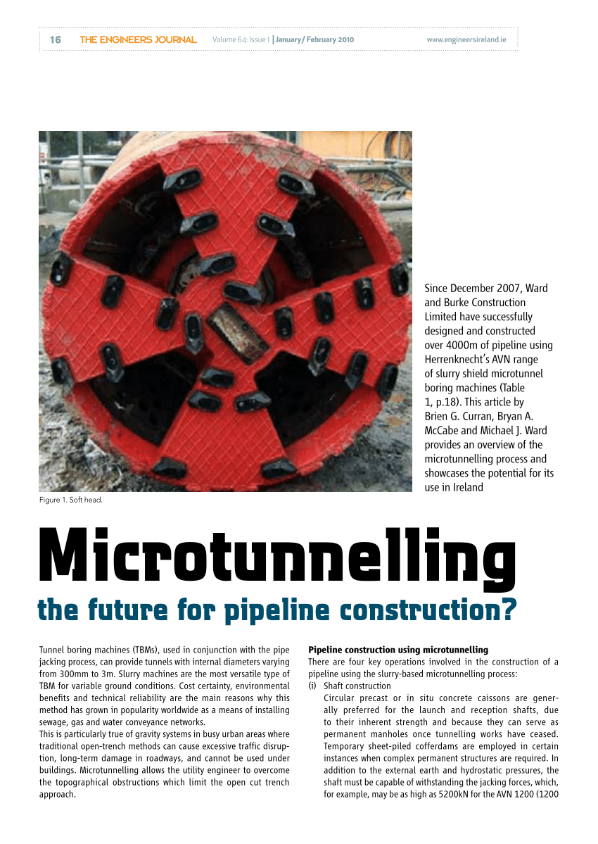 (PDF) Microtunnelling - the future for pipeline construction?