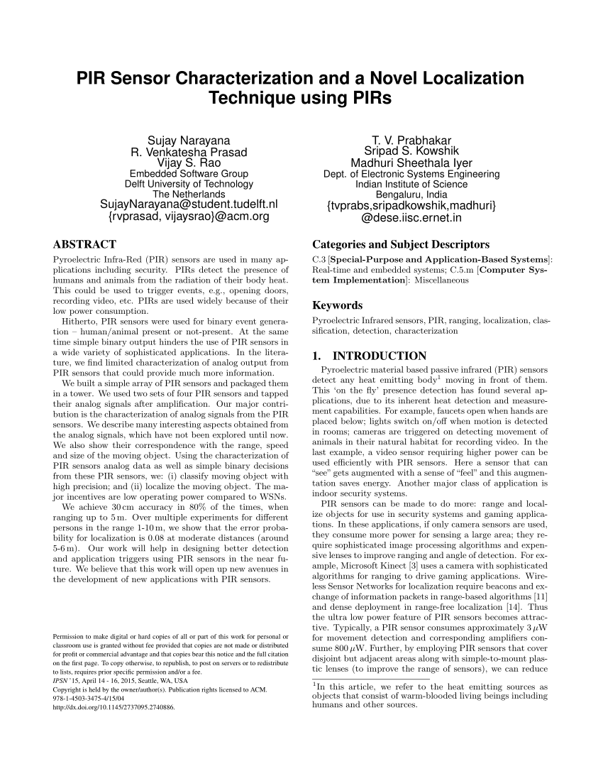 pir sensor research paper