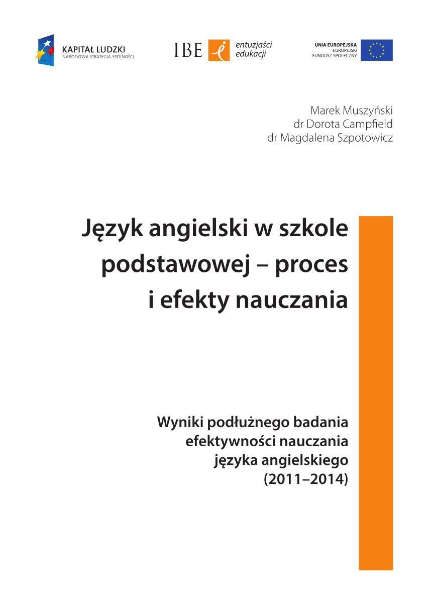 Pdf Język Angielski W Szkole Podstawowej Proces I Efekty