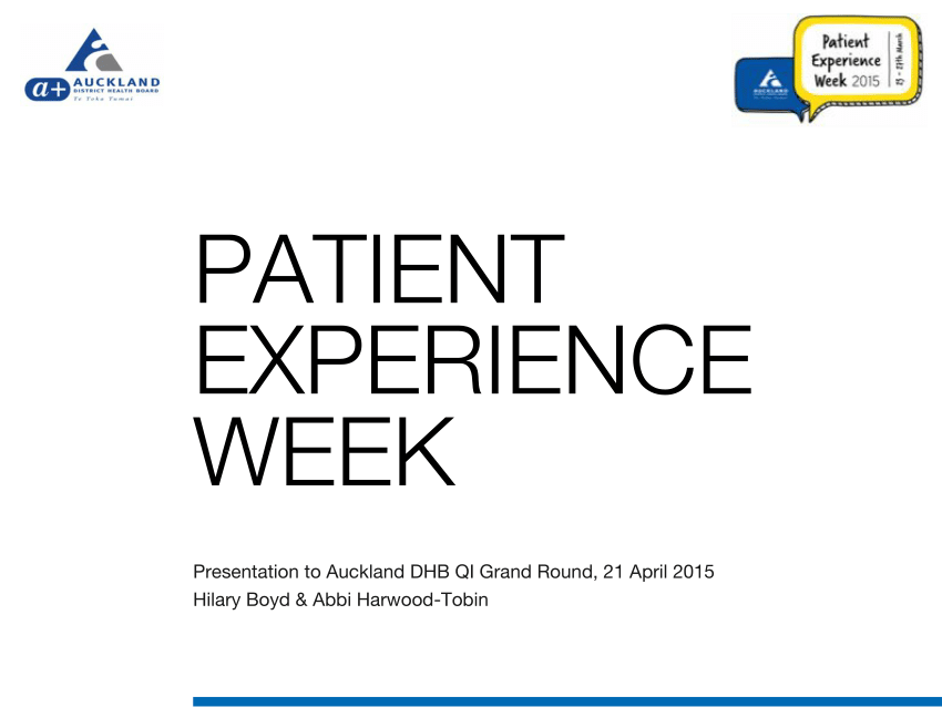 (PDF) Patient Experience Week