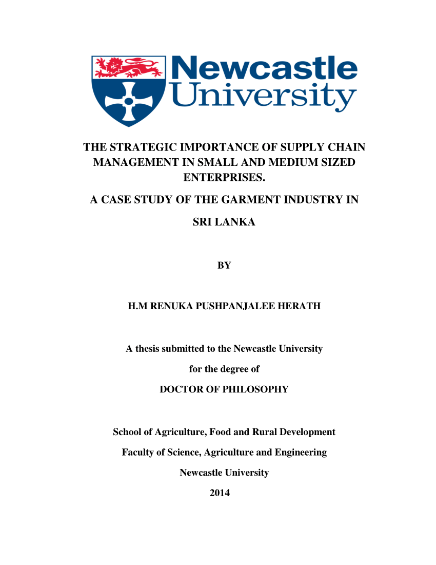 newcastle university thesis submission