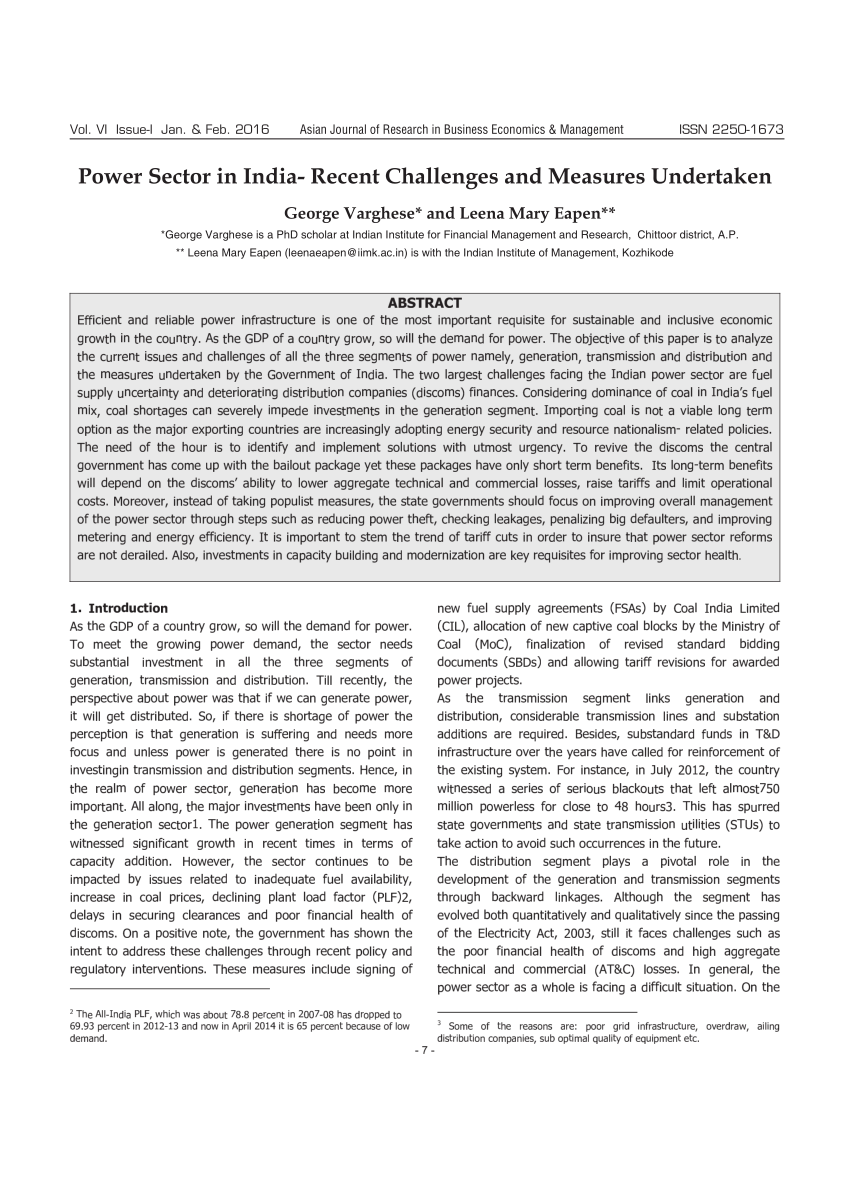 research report on power sector in india