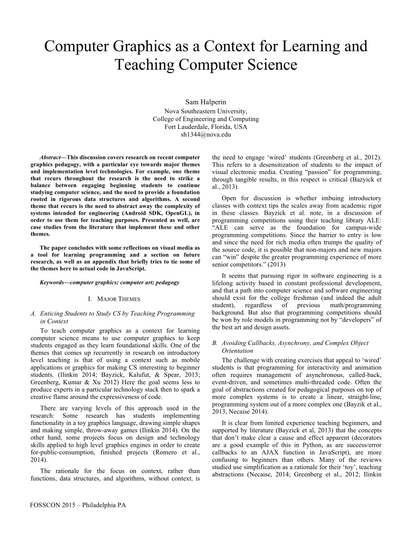 case study on computer graphics