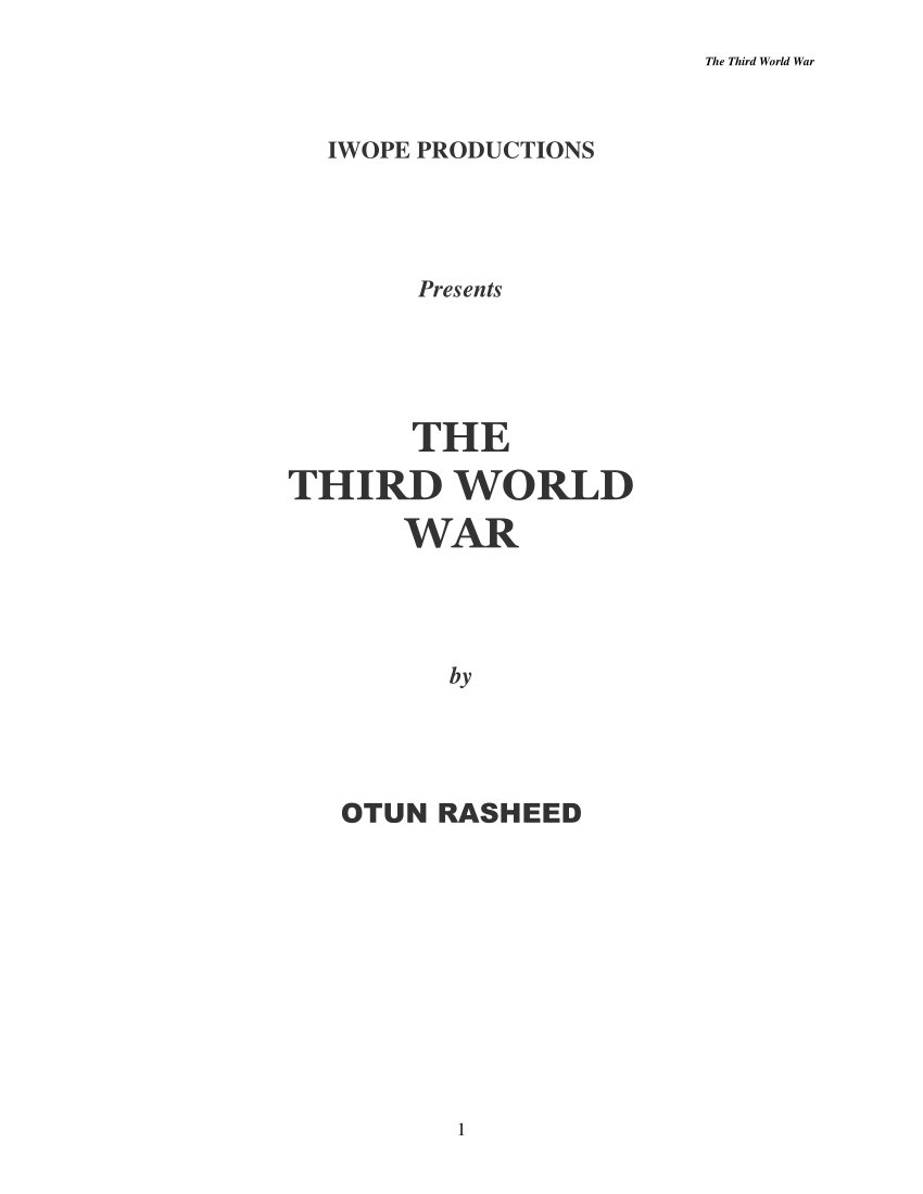 essay writing on third world war