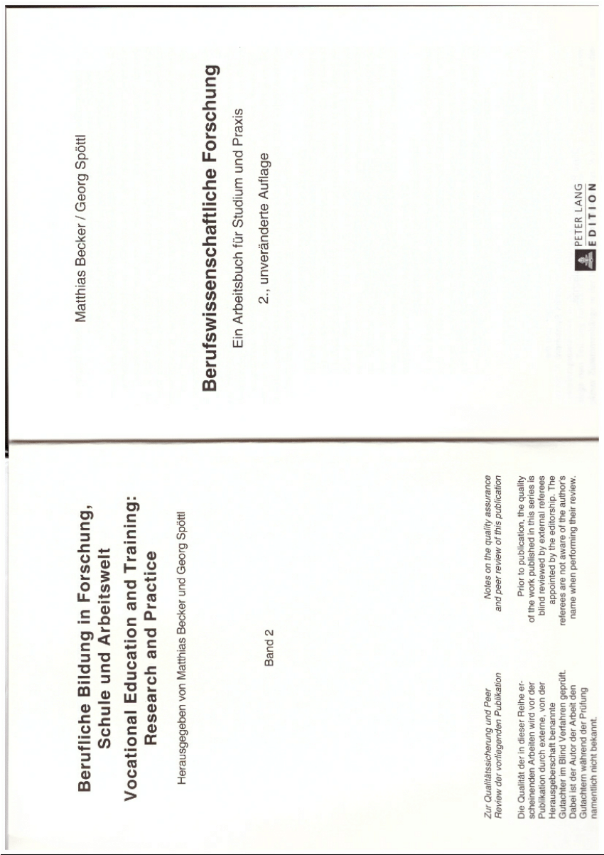 Pdf Berufswissenschaftliche Forschung - 