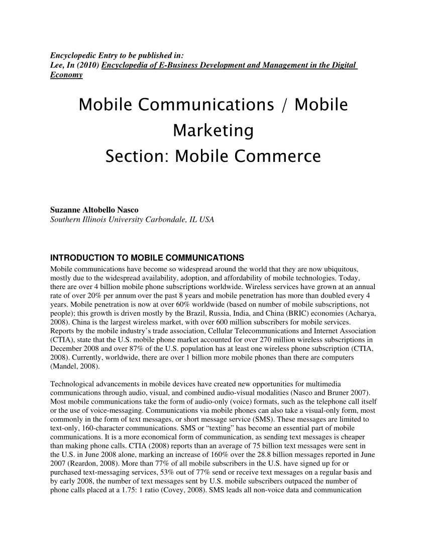 mobile communication research paper